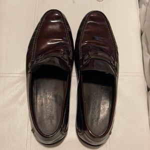 Ferragamo men’s patent leather loafer dark purple size 11.5